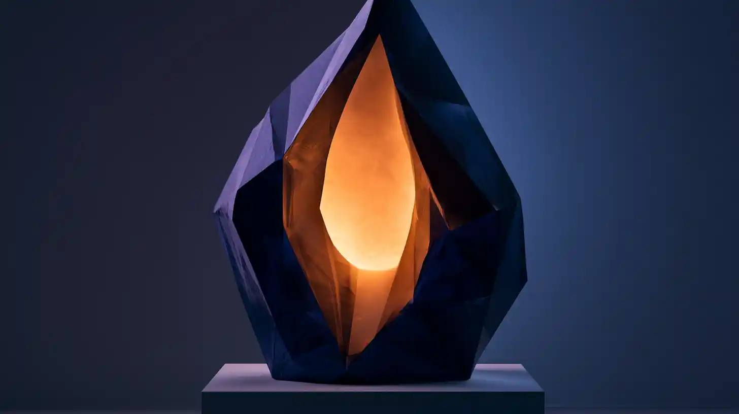 A dark faceted outer form with a warm inner light, symbolizing the gap between how someone is perceived and who they are inside.